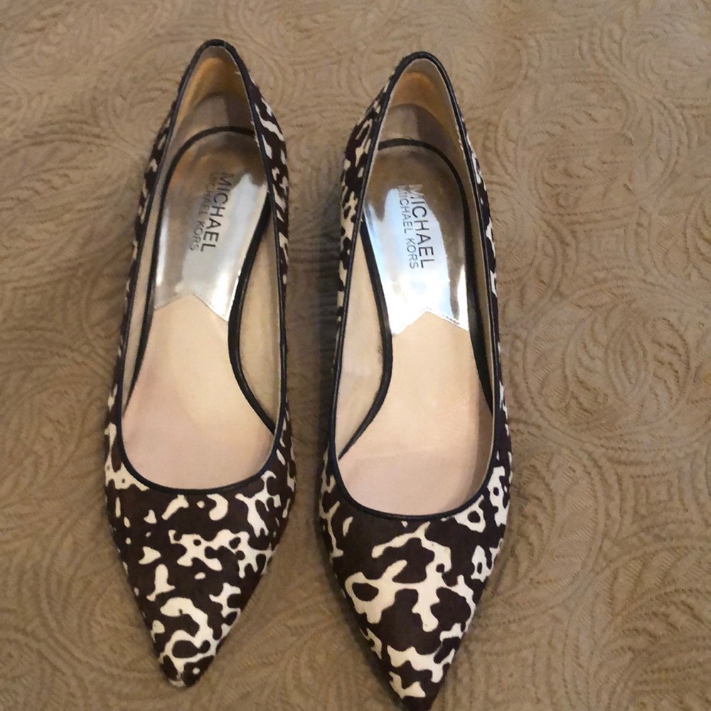 Michael Kors Cowhair pumps low heel 8M worn 2x